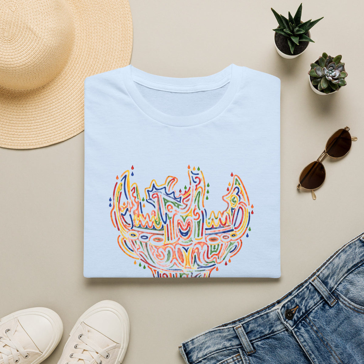 彩炎 JOMON｜カラフル火焔型土器 Tシャツ