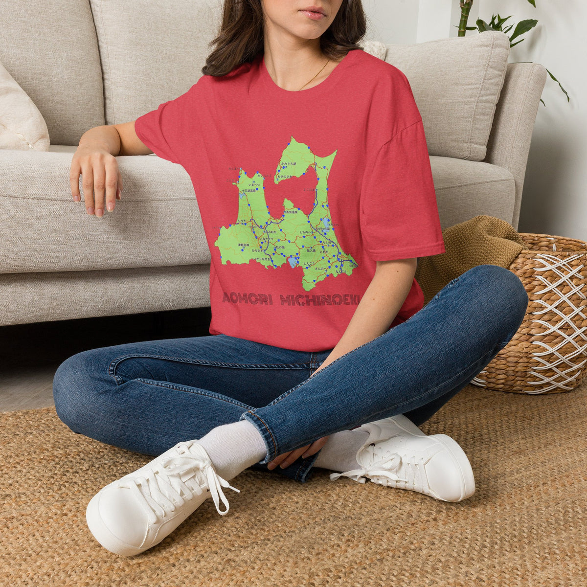 Aomori Michi-no-Eki Map T-Shirt | All 28 Roadside Stations