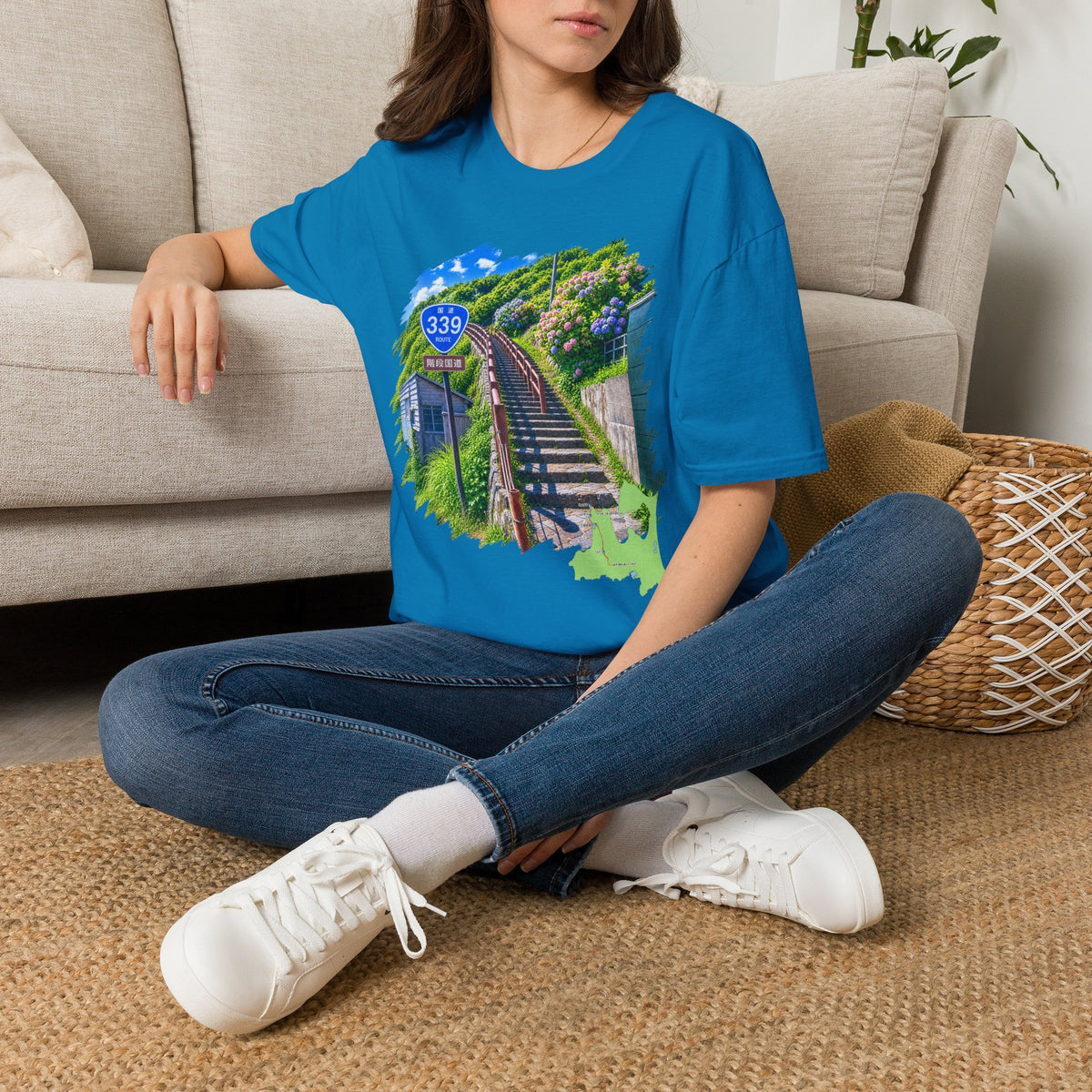 Route 339 Staircase National Highway T-Shirt | Cape Tappi Aomori
