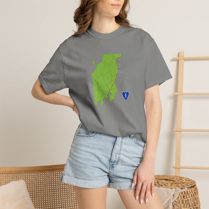 国道６号線 日本橋～仙台ルートマップ Tシャツ｜ユニセックス コットンTシャツ