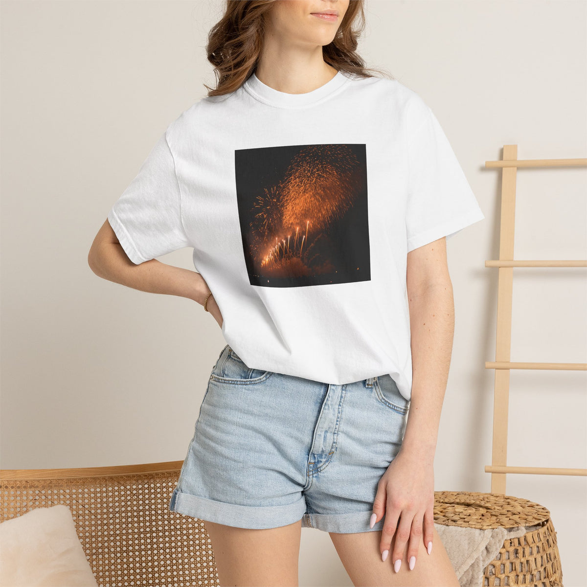 大曲の花火 （2026年版）｜秋田・夜空を彩る花火写真Tシャツ　｜Omagari Fireworks Photo T-Shirt
