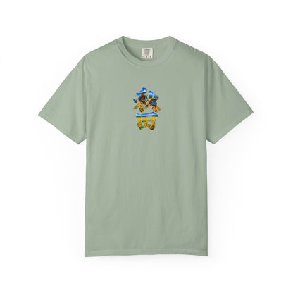 秋田　なまはげ　と　稲穂　毛筆Tシャツ｜男鹿半島・田んぼ風景デザイン
