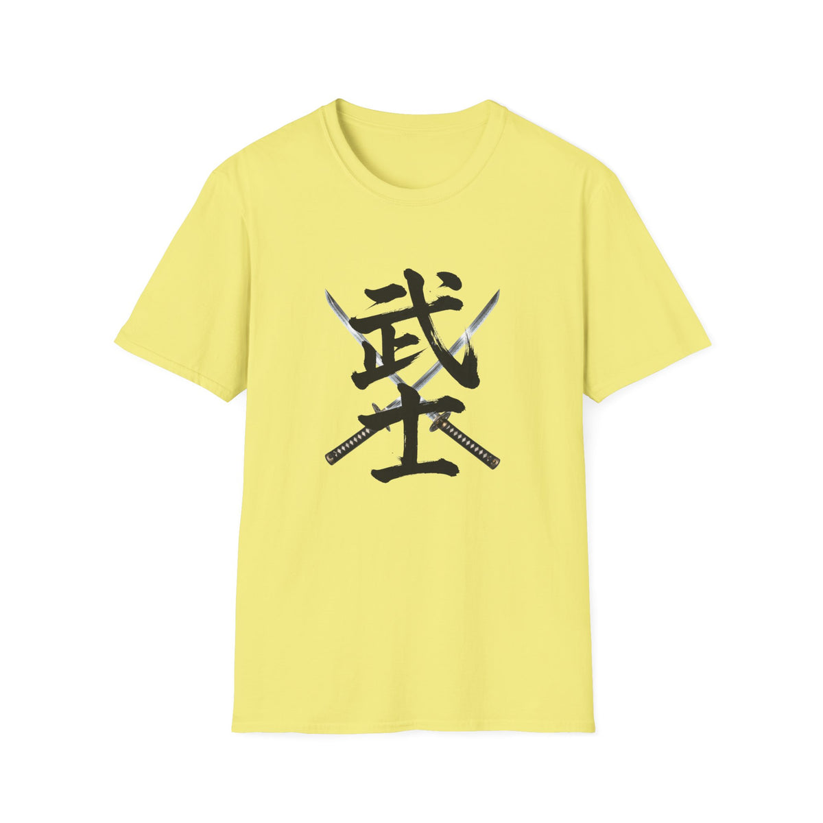 武士 漢字 Tシャツ｜戦国・日本文化｜ユニセックス コットンTシャツ