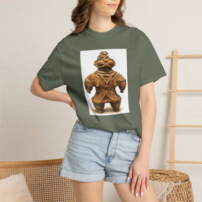 遮光器土偶 Tシャツ｜縄文文化デザイン｜ユニセックス コットンTシャツ