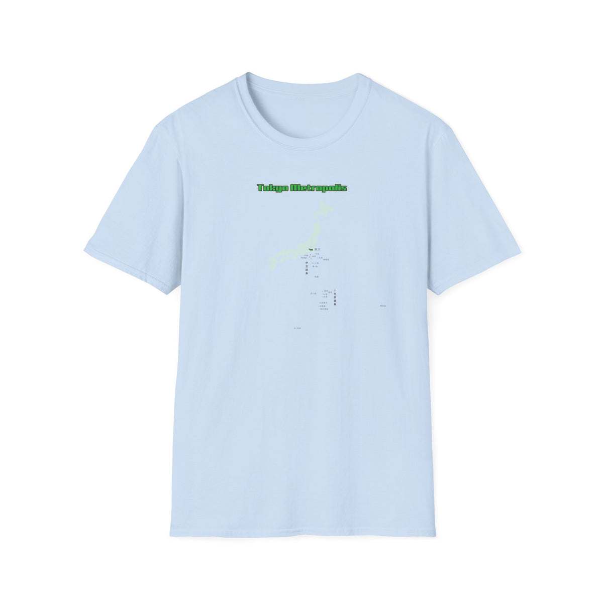 東京都 地図デザインTシャツ｜TOKYO METROPOLIS・伊豆諸島・小笠原諸島｜ユニセックス コットンTシャツ