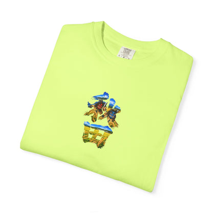秋田　なまはげ　と　稲穂　毛筆Tシャツ｜男鹿半島・田んぼ風景デザイン