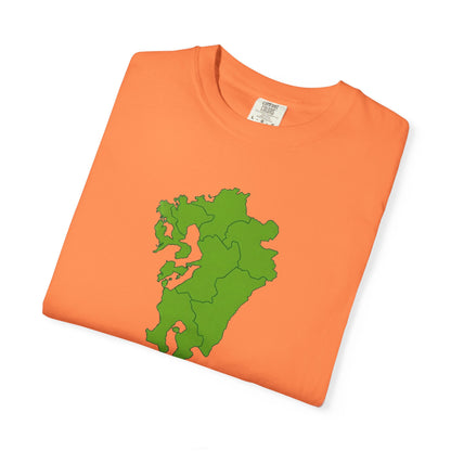 九州地方 地図デザイン Tシャツ｜ユニセックス コットンTシャツ