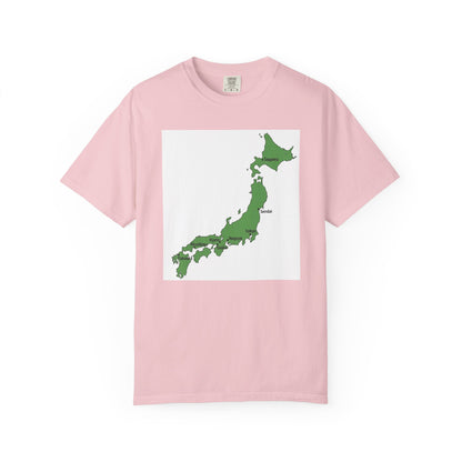 日本列島マップ Tシャツ｜主要都市入り｜Japan Map｜ユニセックス コットンTシャツ