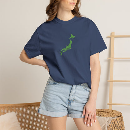 日本列島マップ Tシャツ｜主要都市入り｜Japan Map｜ユニセックス コットンTシャツ