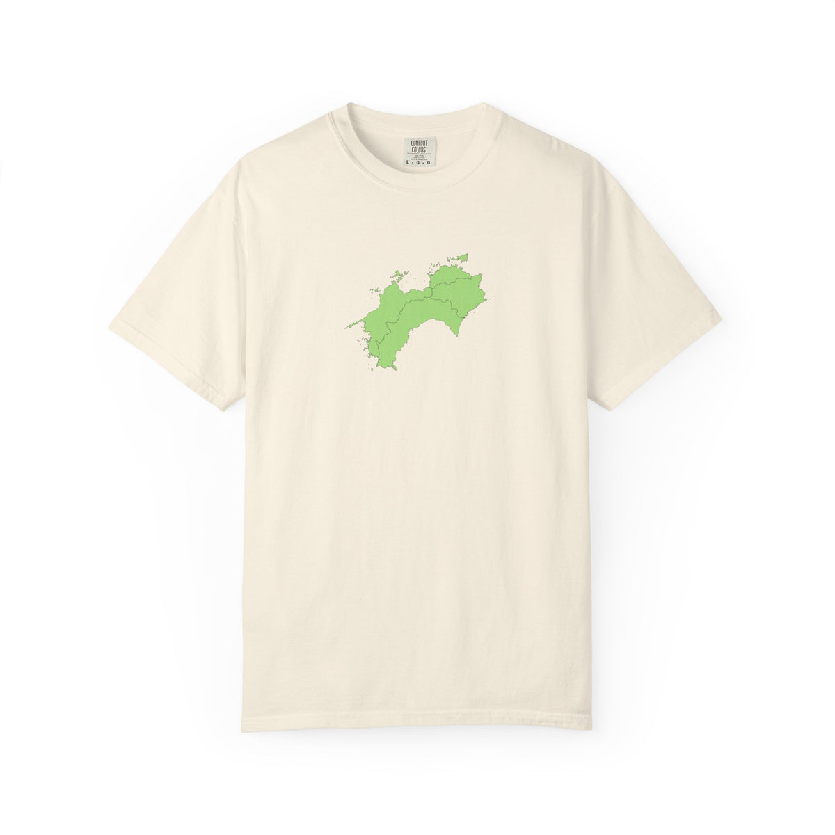 Shikoku Map T-Shirt | Japan Island & Coastal Map Design | Unisex Cotton Tee