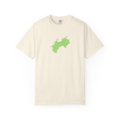 Shikoku Map T-Shirt | Japan Island & Coastal Map Design | Unisex Cotton Tee