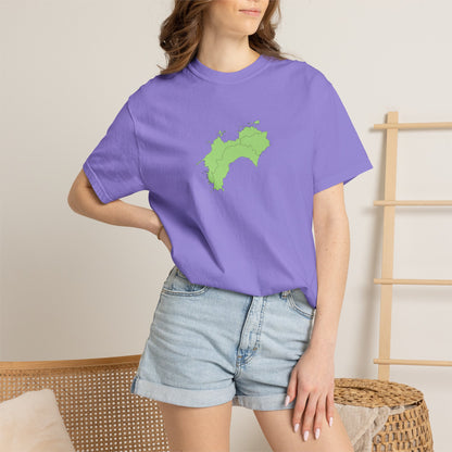 Shikoku Map T-Shirt | Japan Island & Coastal Map Design | Unisex Cotton Tee