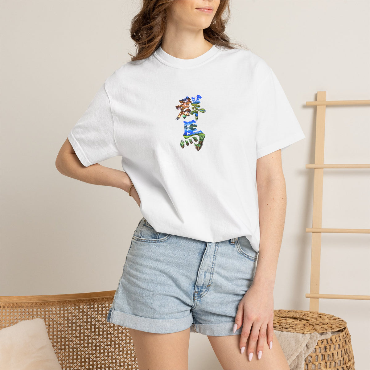 群馬 Tシャツ｜草津温泉・尾瀬・榛名山・こんにゃく畑を描いた毛筆漢字デザイン