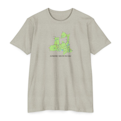 青森県道の駅マップTシャツ — 道の駅全28所
