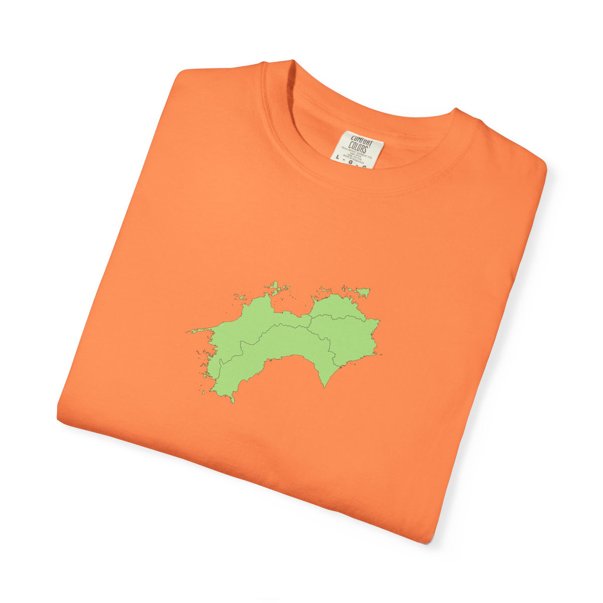 Shikoku Map T-Shirt | Japan Island & Coastal Map Design | Unisex Cotton Tee