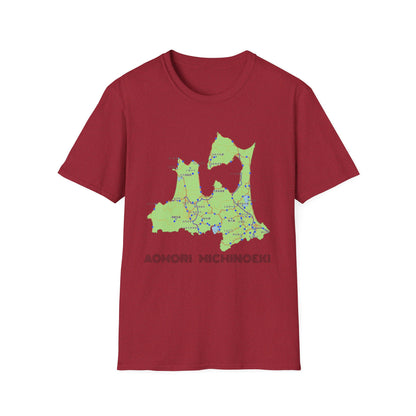 Aomori Michi-no-Eki Map T-Shirt | All 28 Roadside Stations