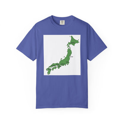 日本列島マップ Tシャツ｜主要都市入り｜Japan Map｜ユニセックス コットンTシャツ
