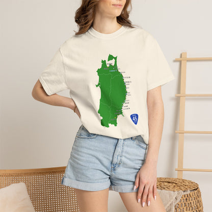 国道４５号線 仙台～青森ルートマップ Tシャツ｜ユニセックス コットンTシャツ