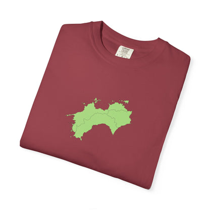 Shikoku Map T-Shirt | Japan Island & Coastal Map Design | Unisex Cotton Tee