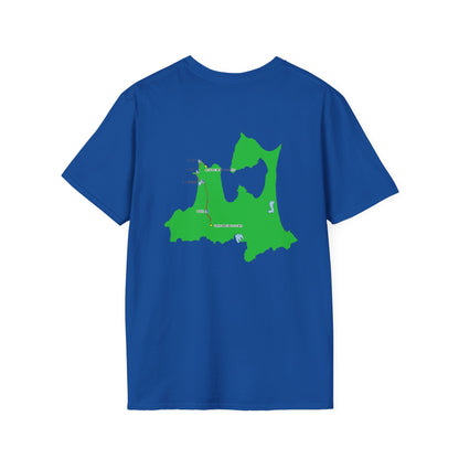 国道３３９号線　階段国道Tシャツ　 — 青森　道の駅４ヵ所ルートマップ