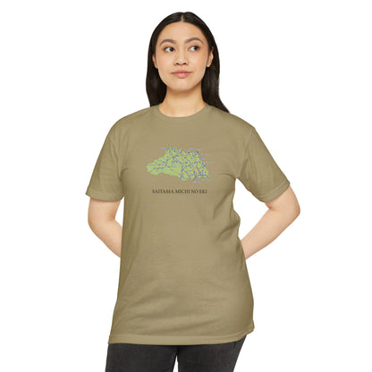 Saitama Michi no Eki Map T-Shirt | 21 Roadside Stations & Road Map