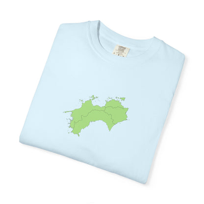 Shikoku Map T-Shirt | Japan Island & Coastal Map Design | Unisex Cotton Tee