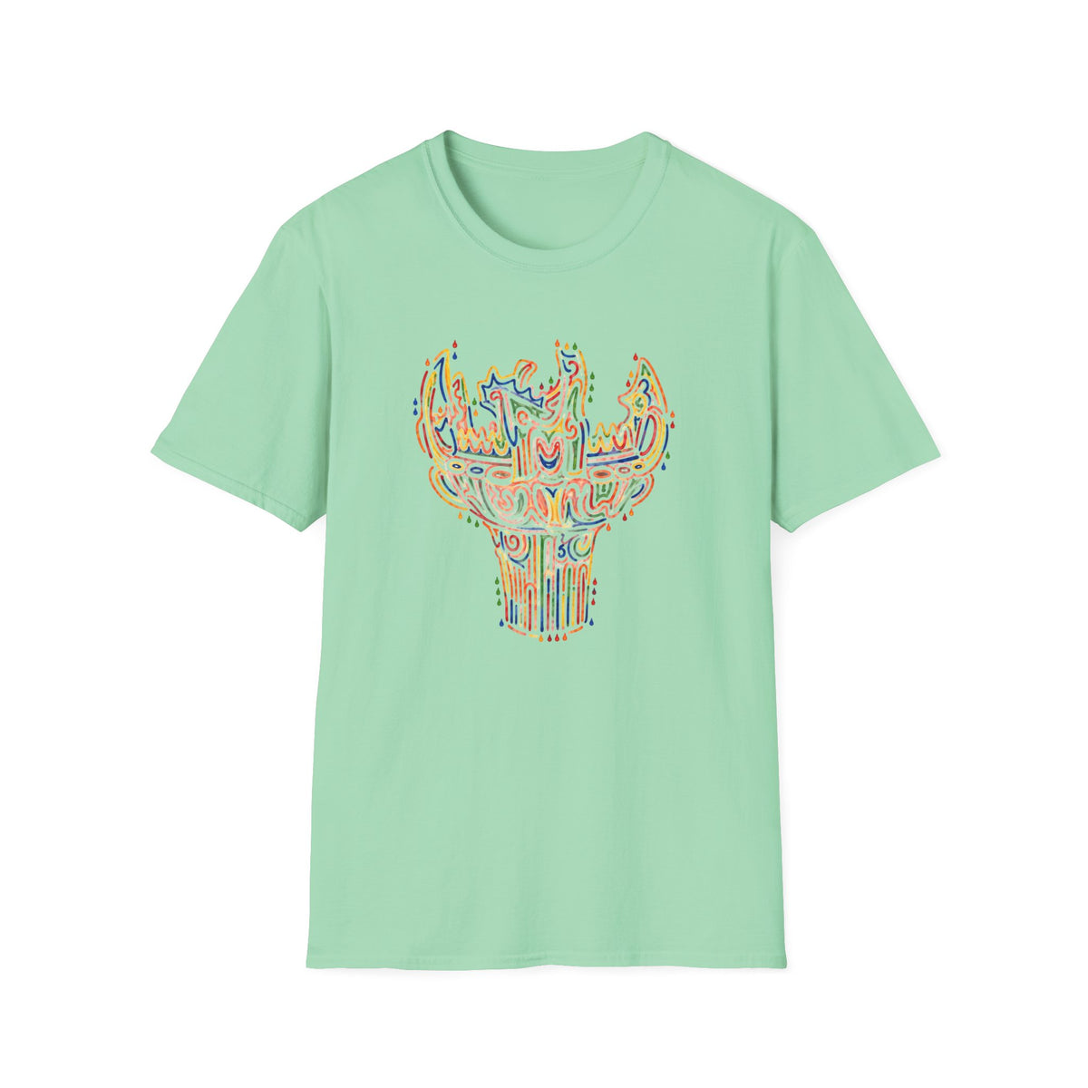 彩炎 JOMON｜カラフル火焔型土器 Tシャツ