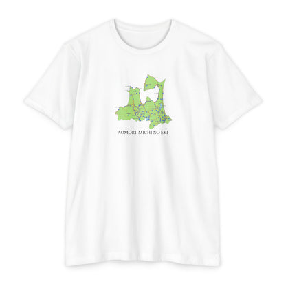 青森県道の駅マップTシャツ — 道の駅全28所