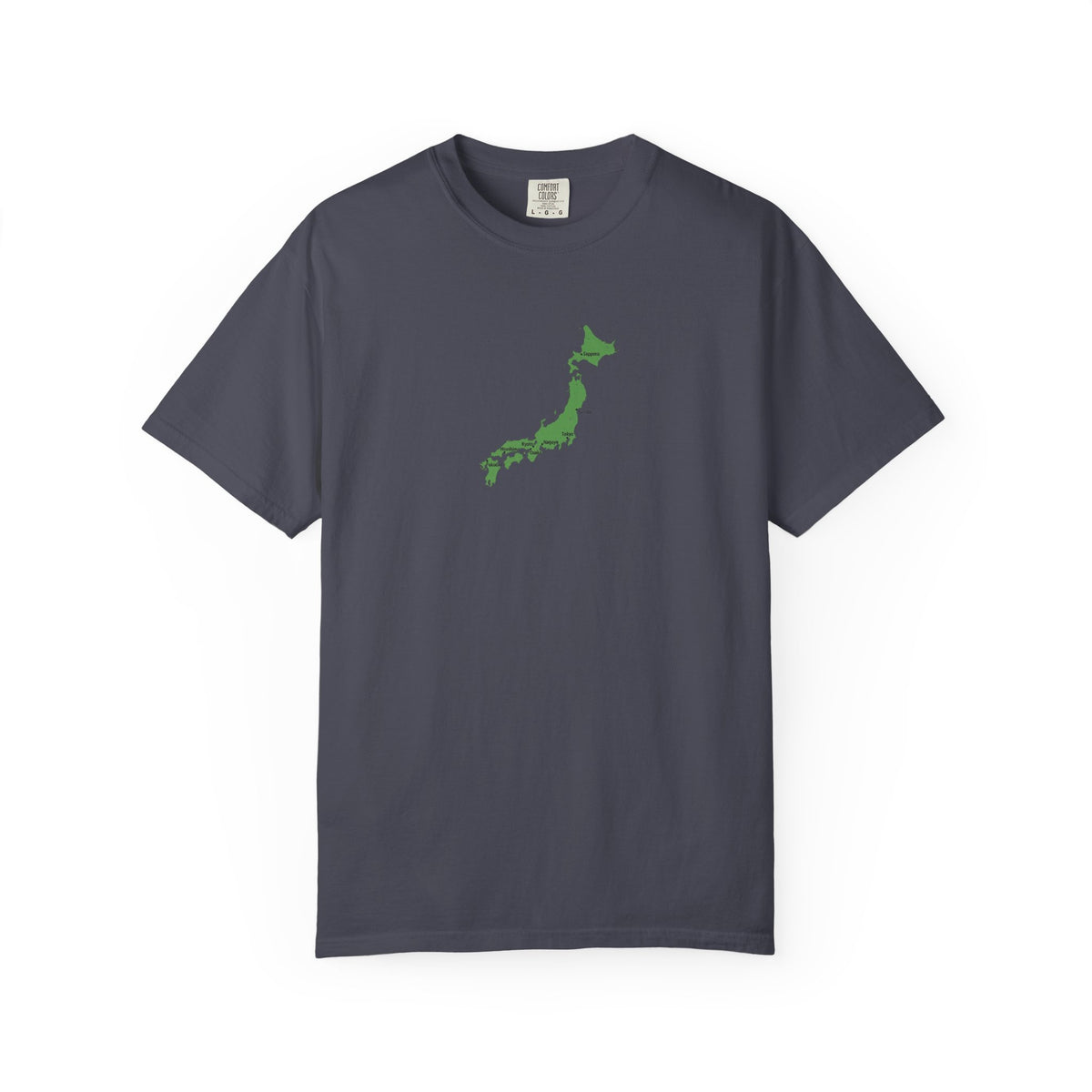 日本列島マップ Tシャツ｜主要都市入り｜Japan Map｜ユニセックス コットンTシャツ