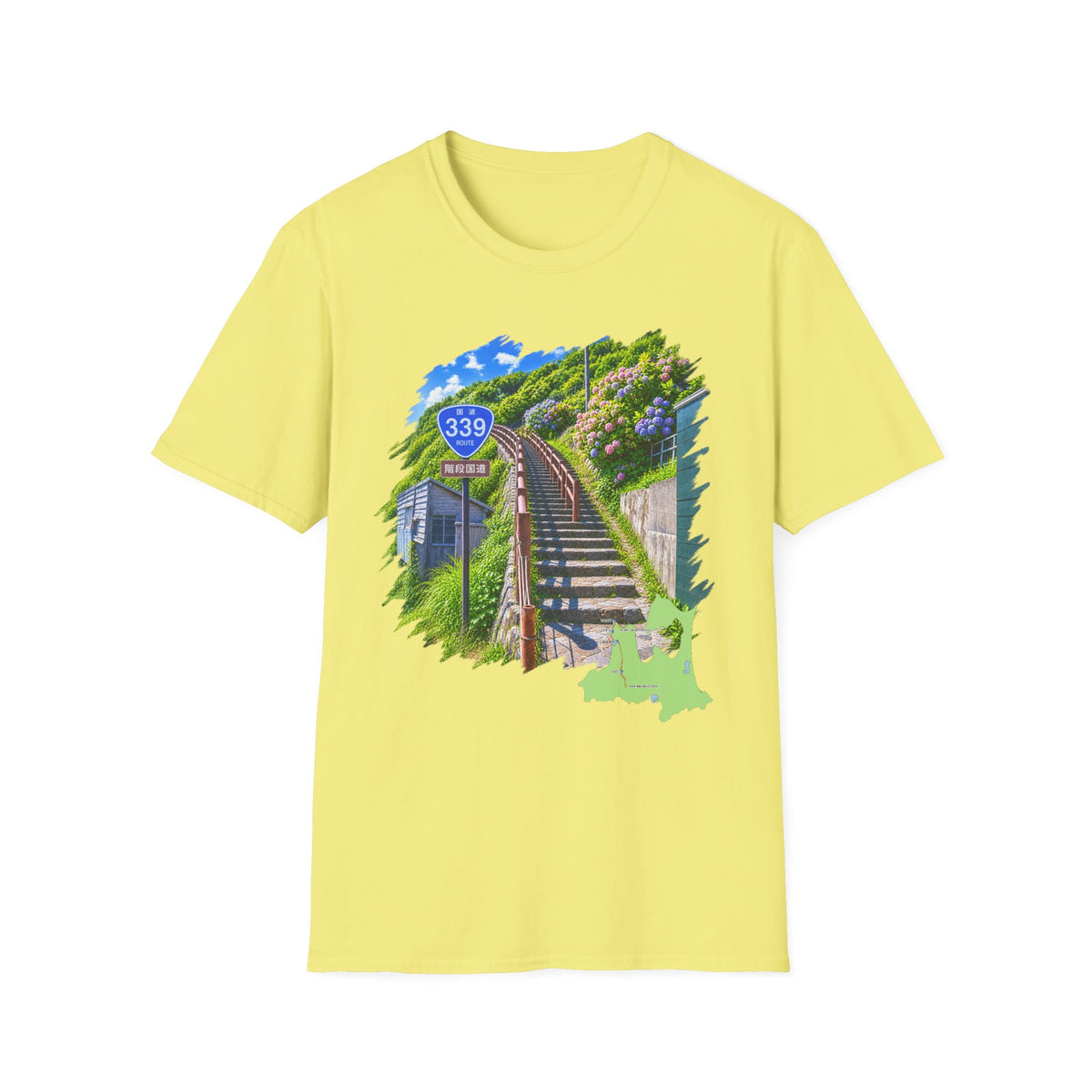Route 339 Staircase National Highway T-Shirt | Cape Tappi Aomori