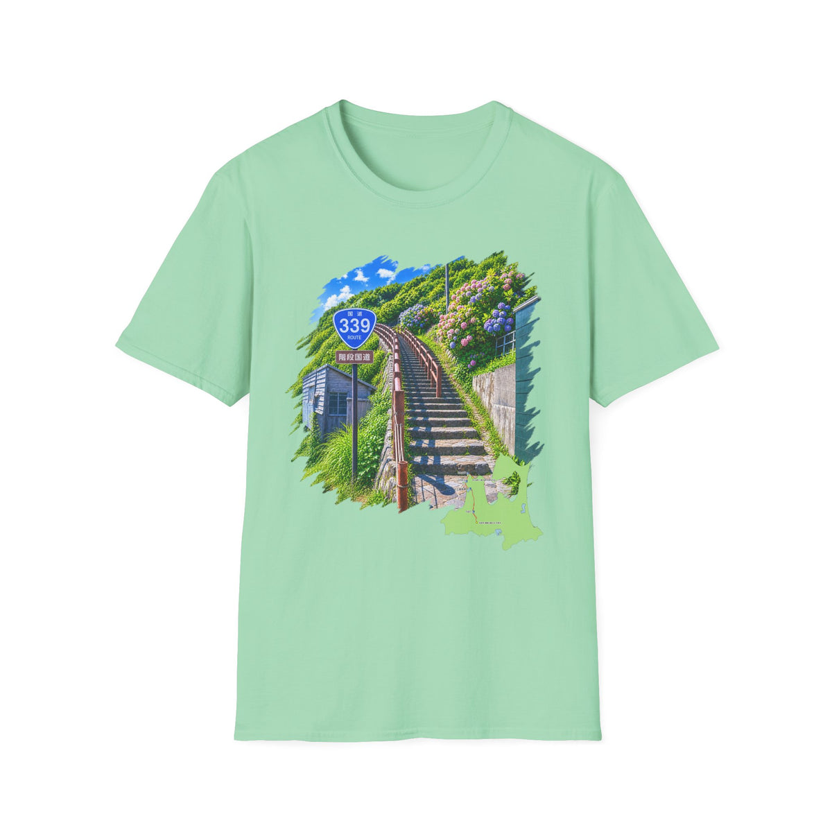 Route 339 Staircase National Highway T-Shirt | Cape Tappi Aomori