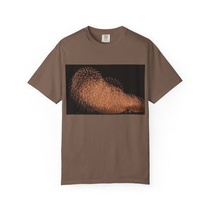 不死鳥のごとき大輪の華Tシャツ（2026年版） — 日本三大花火の街、2026年、長生橋、復興祈願の巨大花火