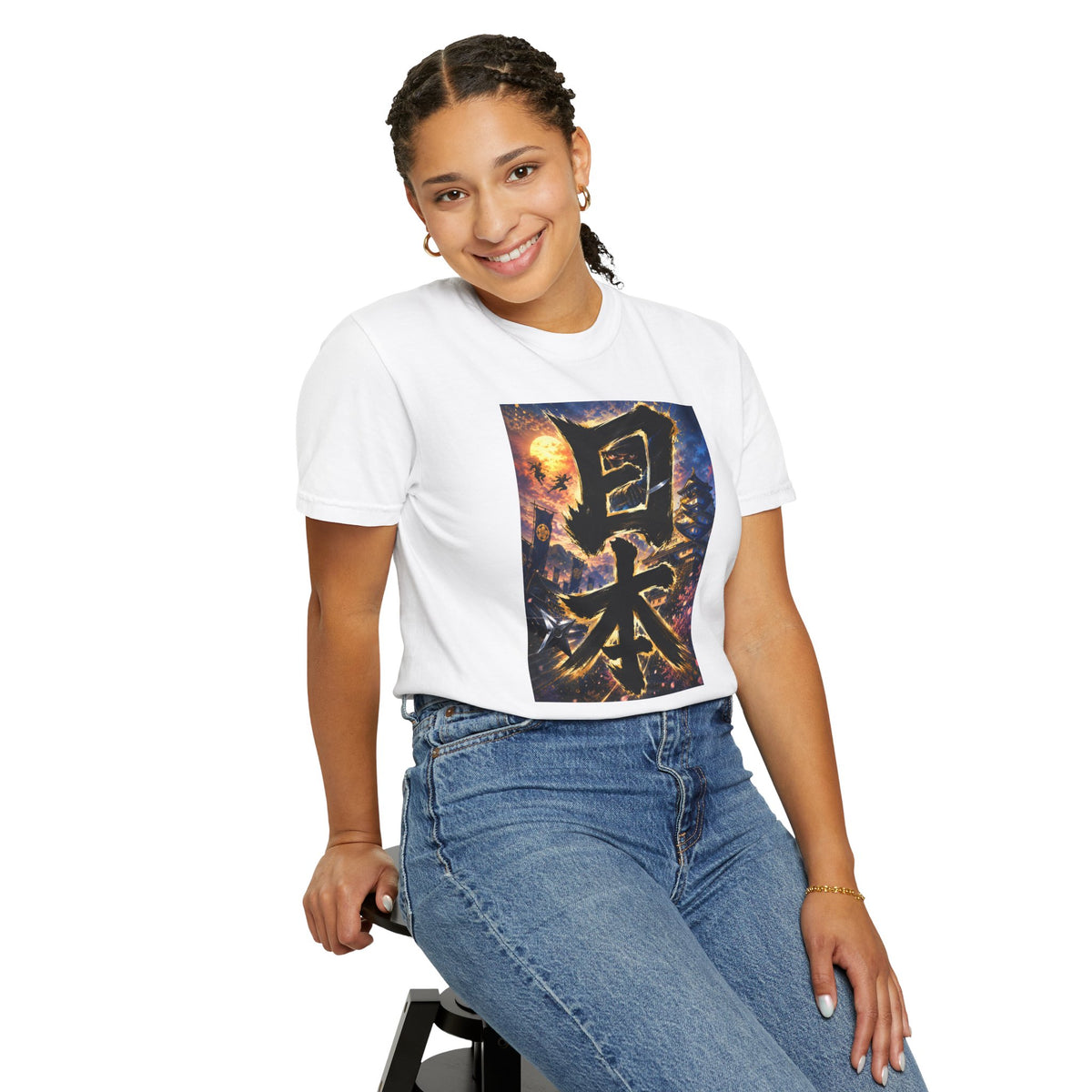 日本 Japan Kanji Ninja Castle T-Shirt | Japanese Brush Art Tee