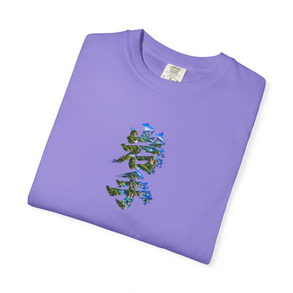岩手の自然を描く毛筆Tシャツ｜三陸リアス海岸・山・森林デザイン