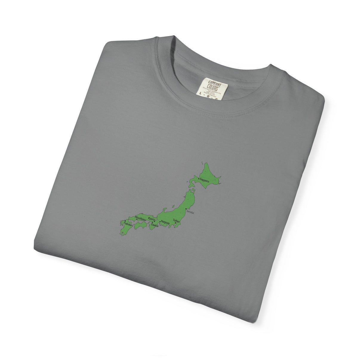 日本列島マップ Tシャツ｜主要都市入り｜Japan Map｜ユニセックス コットンTシャツ