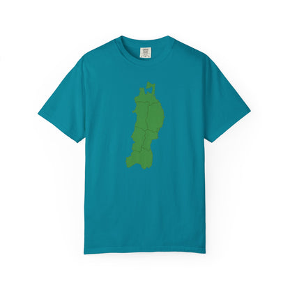 東北地方 地図デザイン Tシャツ｜ユニセックス コットンTシャツ