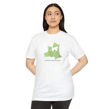青森県道の駅マップTシャツ — 道の駅全28所