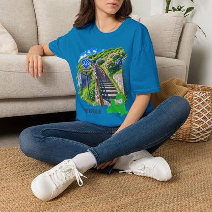 国道３３９号線　階段国道Tシャツ　 — 青森　道の駅４ヵ所ルートマップ