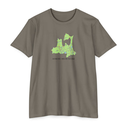 青森県道の駅マップTシャツ — 道の駅全28所