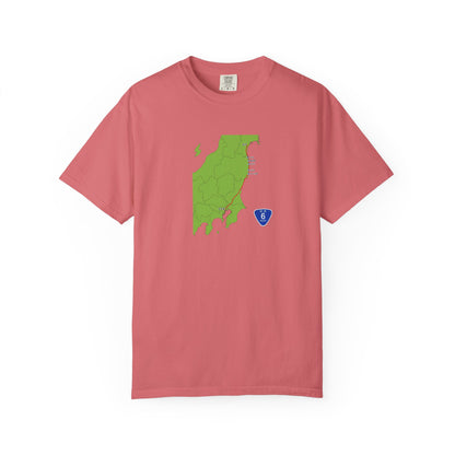 国道６号線 日本橋～仙台ルートマップ Tシャツ｜ユニセックス コットンTシャツ