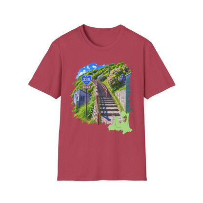 Route 339 Staircase National Highway T-Shirt | Cape Tappi Aomori