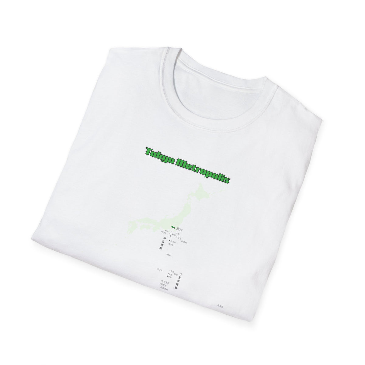 東京都 地図デザインTシャツ｜TOKYO METROPOLIS・伊豆諸島・小笠原諸島｜ユニセックス コットンTシャツ