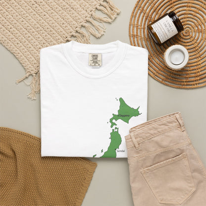 日本 Japan Map T-Shirt | Major Cities & Japanese Calligraphy Tee