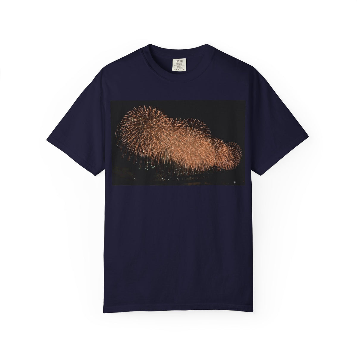 夜空を彩る大輪の華Tシャツ（2026年版） — 日本三大花火の街、2026年、長生橋、超大型ベスビアス風大花火