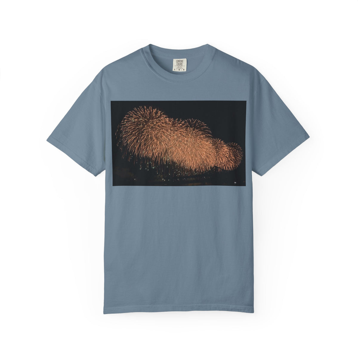 夜空を彩る大輪の華Tシャツ（2026年版） — 日本三大花火の街、2026年、長生橋、超大型ベスビアス風大花火