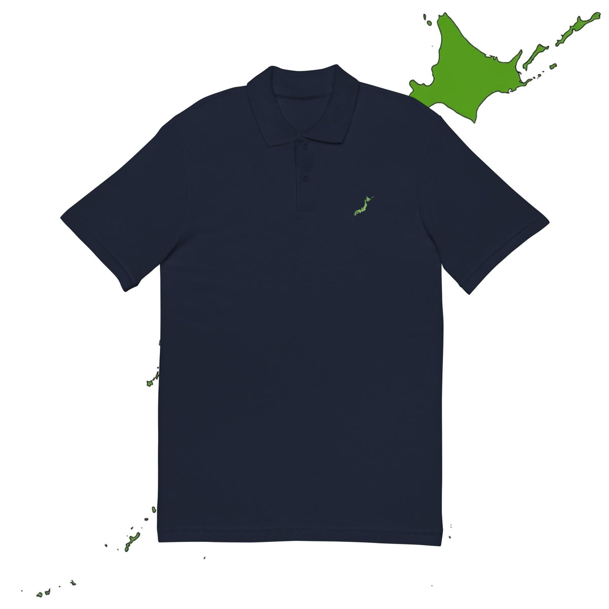 日本地図 刺繍ポロシャツ｜JAPAN MAP Embroidered Polo Shirt