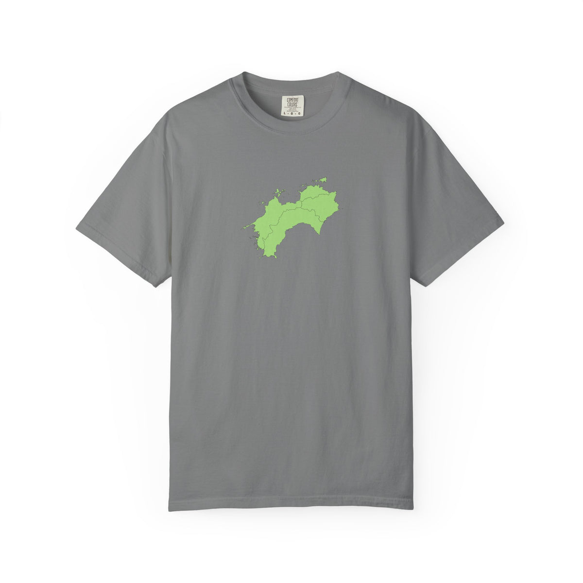 Shikoku Map T-Shirt | Japan Island & Coastal Map Design | Unisex Cotton Tee
