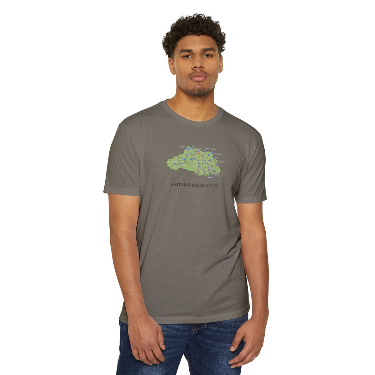 Saitama Michi no Eki Map T-Shirt | 21 Roadside Stations & Road Map