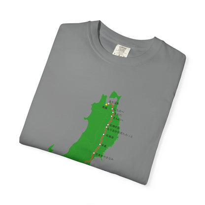 国道4号線 日本橋～青森ルートマップ Tシャツ｜ユニセックス コットンTシャツ