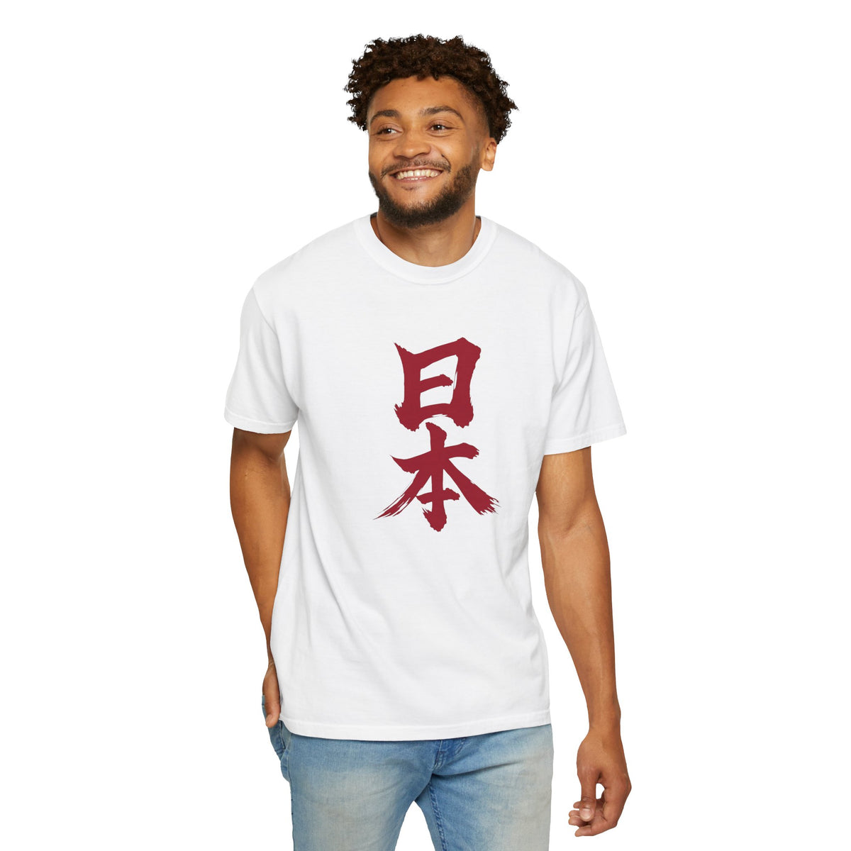 日本 Red Kanji Calligraphy T-Shirt | Hinomaru Inspired Brush Art Tee